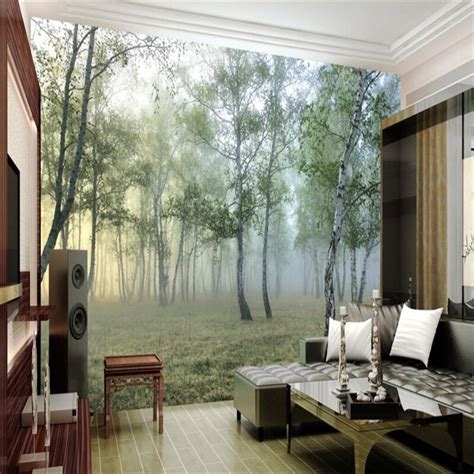 Beibehang 3d Wallpapers Large Custom Fresco Green Forest 3d Landscape