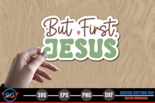 But First Jesus Christian Sticker SVG Graphic By Robi Graphics