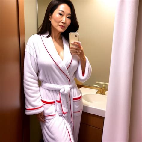Aimoms Skinny Asian Moms Posing Right After Shower