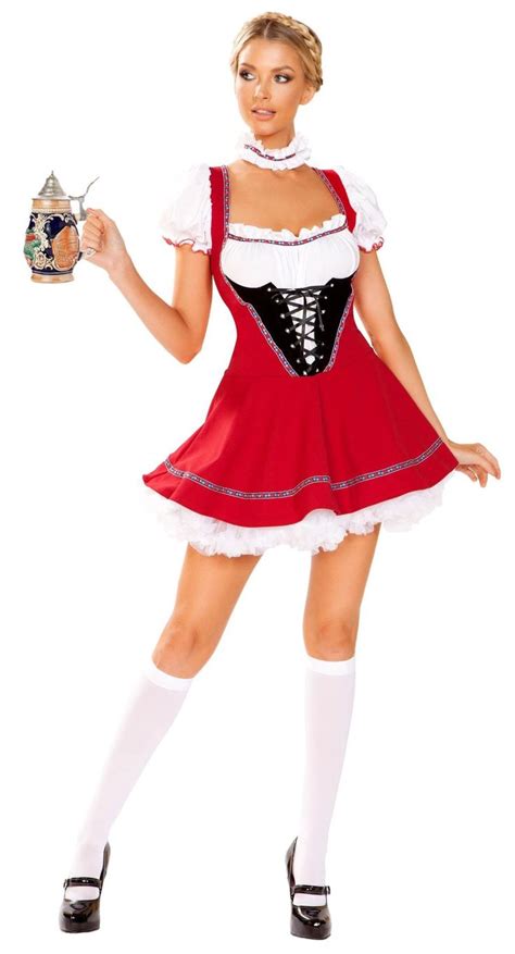 traditionelle bekleidung trachten sokmoop damen oktoberfest kostüm kariert dirndl maid kleid