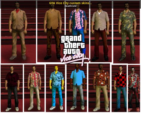 Gta Vice City Custom Skins Pack By Deathcold Grand Theft Auto Vice