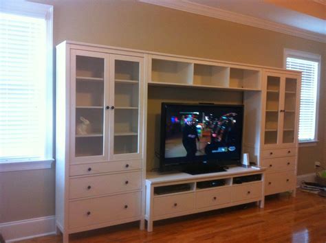 I love the clean transitional lines of it; IKEA Hemnes Entertainment Center | Home Sweet Home: Common ...