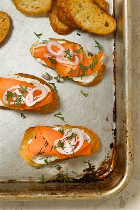 Smoked Salmon Appetizer Crostini With Cream Cheese Cup Of Zest