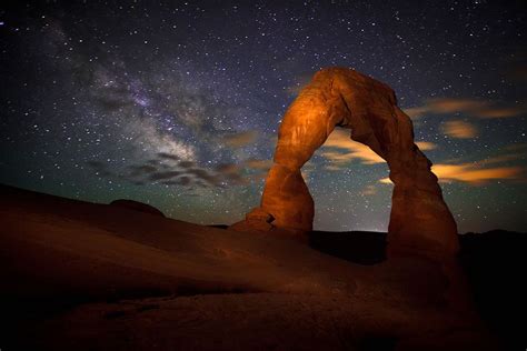 Arches National Park Utah Delicate Arch At Night The Iconography Of