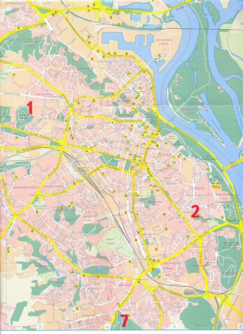 Large Detailed Street Map Of Kiev City Center Kiev City Center Large