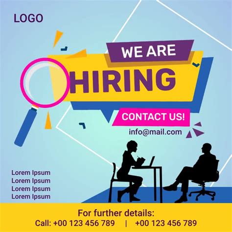 We Are Hiring Template Design For Social Media Posts Design Created