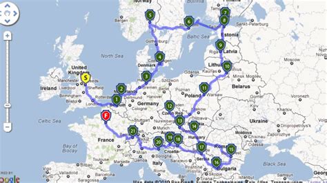 European Road Trip Route Youtube