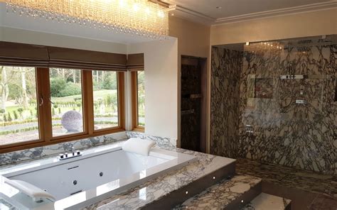 Arabescato Marble Bathroom Featured Work Landford Stone Uk