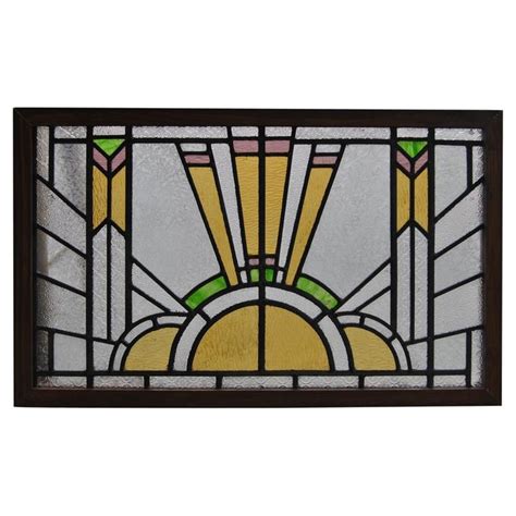 Pair Of Art Deco Stained Glass Windows Stained Glass Art Art Deco Stained Glass Art Stained