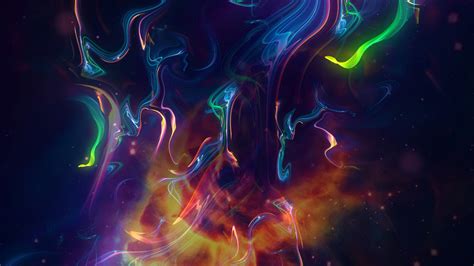 Download 1920x1080 Wallpaper Visual Effect Abstract Dark Colorful