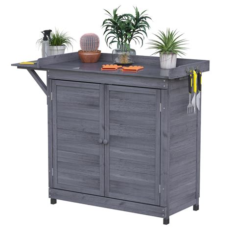 Buy Garden Potting Bench Table Wooden Workstation Shed With Op Outdoor