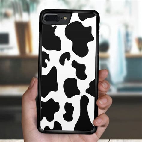 Cow Print Rubber Phone Case For Iphone 6 Se 7 8 X Xr 11 12 13 Etsy