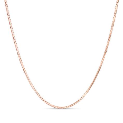 066mm Box Chain Necklace In 14k Rose Gold 20 Gold Necklaces