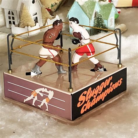 Boxing Ring Tin Toy Joe Louis Max Schmeling Wwii Soldier
