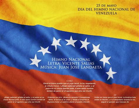 25 De Mayo Dia Del Himno Nacional De Venezuela Fundacion Del Poder