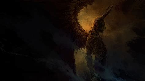Wallpaper Drawing Digital Art Fantasy Art Creature Wings Devil
