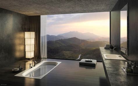 Bathroom With Relaxing Mountain View 2000x1252