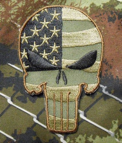 Punisher Skull Usa Waving Flag Tactical Us Army Morale Isaf Forest Iron On Patch Army Badge