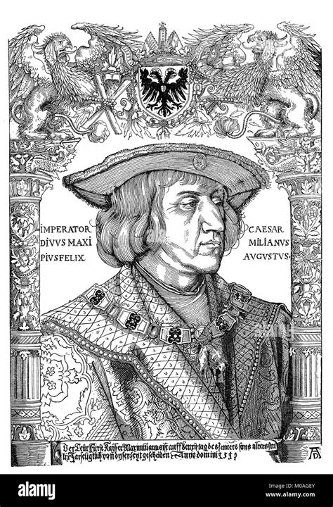 The Portrait Of Emperor Maximilian I Painted After Albrecht Duerer