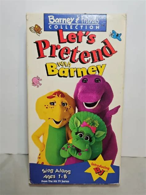 Lets Pretend With Barney Vhs 1993 Friends Collection Sing Along