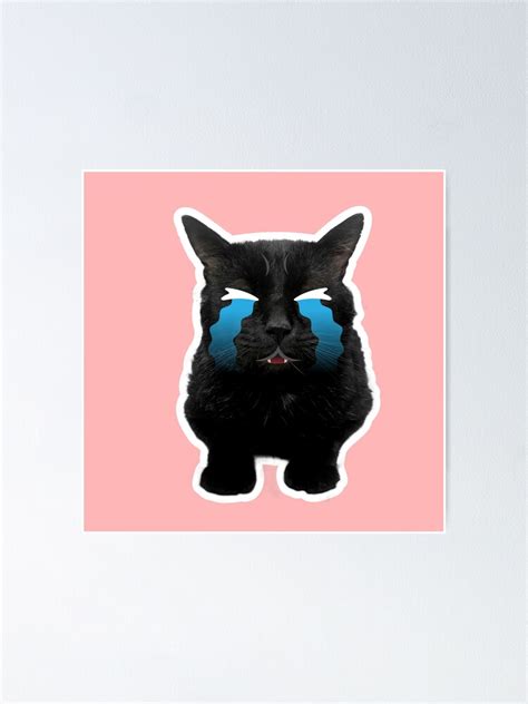 Póster Gato Llorando Lindo Gato Negro Llorando Meme De Artifylove