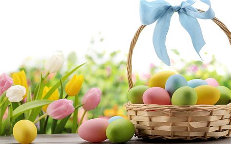 Hd Wallpaper Flowers Eggs Spring Easter Decoration Happy Wallpaper Flare