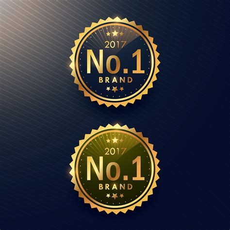 No1 Brand Golden Label And Badge Design Download Free Vector Art