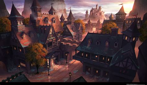 First Snow Jonathan Dufresne Fantasy City Fantasy Town Fantasy