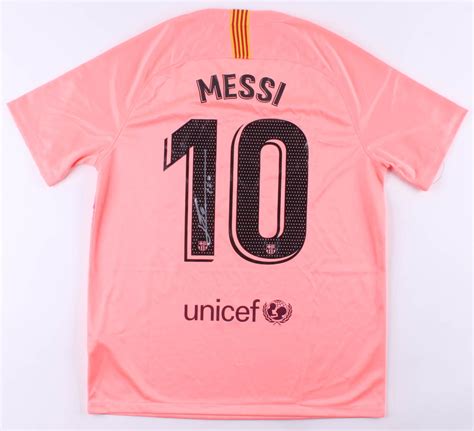 Lionel Messi Signed Barcelona Jersey Inscribed Leo Beckett Coa Pristine Auction