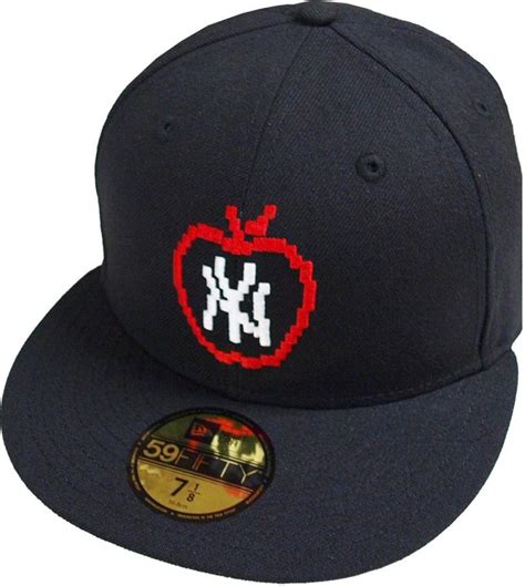 New Era New York Yankees Pixled Apple Black Mlb Cap 59fifty 5950 Fitted