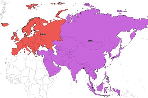 Europe Vs Asia Map