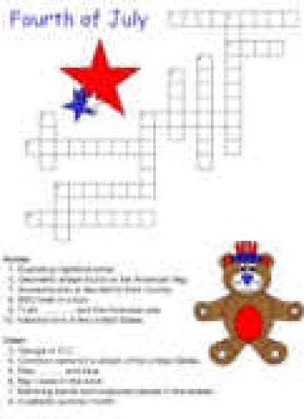 Information on ages/skills for the different crossword difficulties: Easy 4th Of July Crossword Puzzle Online Kids Crossword ...