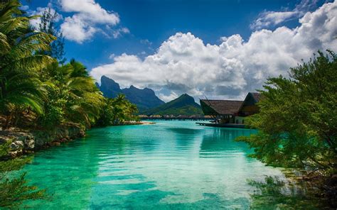 Bora Bora Island In French Polynesia Intercontinental Resort Thalasso