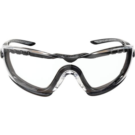 Bolle Cobra Safety Glasses Clear Lens Wraparound Black Frame Anti Fog High Temperature
