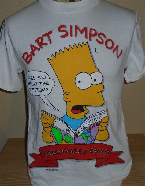 Vintage 1990s Bart Simpson T Shirt Medium By Vintagerhino247 On Etsy Bart Simpson T Shirt