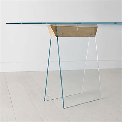 Tonelli Kasteel Glass Dining Table Desk Contemporary Dining Room