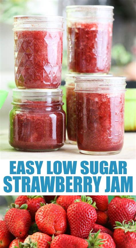 :) this homemade jam has a beautiful, intense strawberry flavor. Low Sugar Strawberry Jam Recipe | Recipe | Low sugar ...