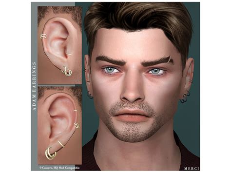 The Sims Resource Adam Earrings