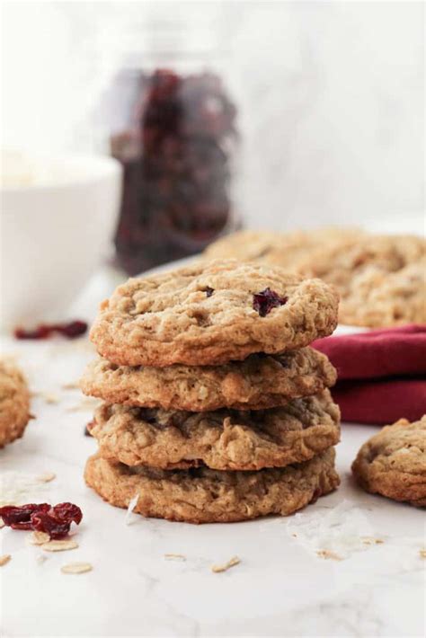 Cranberry Coconut Oatmeal Cookies Gluten Free Dairy Free Option