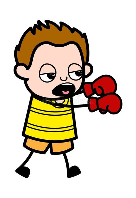 Cartoon Young Boy Boxing Stock Illustration Illustration Of Practice
