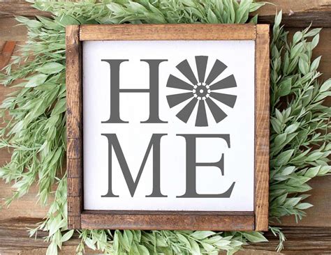 Windmill Home Sign Svg Home Svg Welcome Sign Farmhouse Etsy Sign