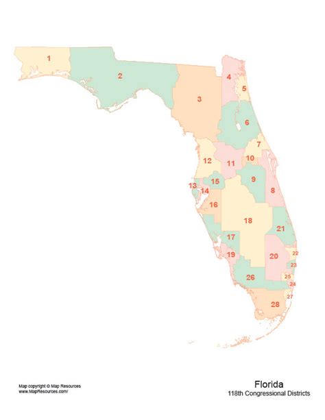 Florida Map With Congressional Districts