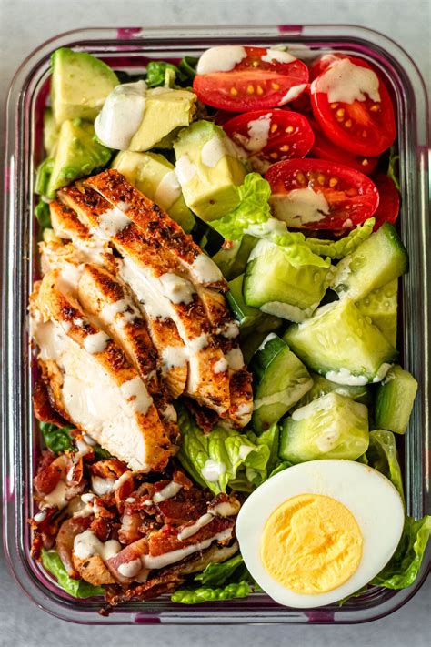 Easy Cobb Salad Meal Prep Recipe Lunch Recipes Healthy Salad Meal Prep Healthy Lunch Meal Prep