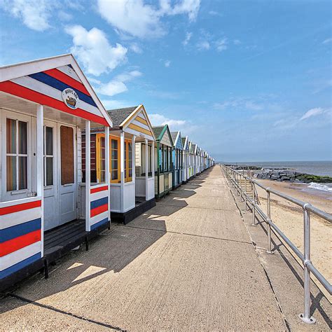 Surfs Up Colorful Beach Huts Square Photograph By Gill Billington
