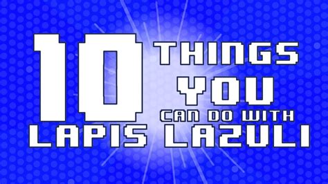 Here's what you need to know about it and the latest update caves & cliffs. 10 Things You Can Do With Lapis Lazuli: Minecraft ...