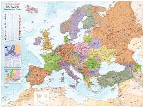 Europe Large Wall Map Global Mapping Isbn 9780319148303 Map Stop