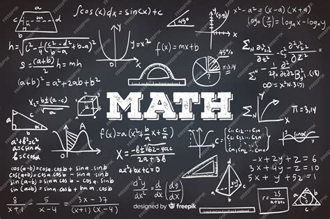 Premium Vector Math Chalkboard Background