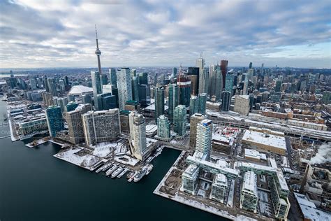 Aerial Photo Downtown Toronto In Winter