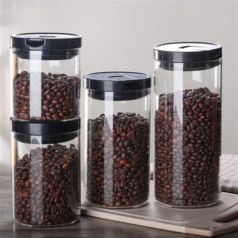 600 1000 1350ml Borosilicate Glass Food Storage Container Jar With Sealed Plastic Lid China