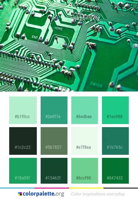 Electronic Engineering Green Technology Color Palette